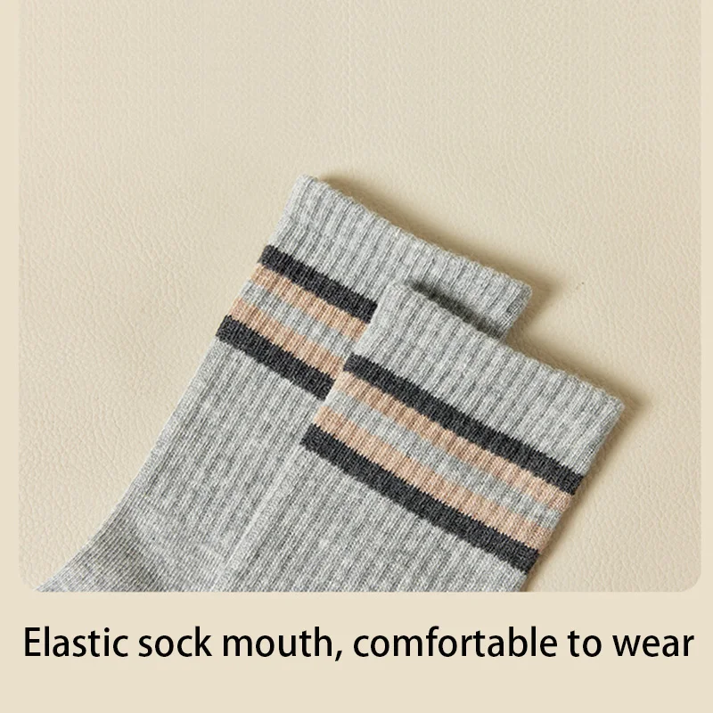 Hochwertige Herrensocken für Herbst und Winter, Verdickte Socken für Männer, Wärmesocken, Einfache Einfarbige Baumwollsocken für Männer, 5 Paar Neu – Detail 12