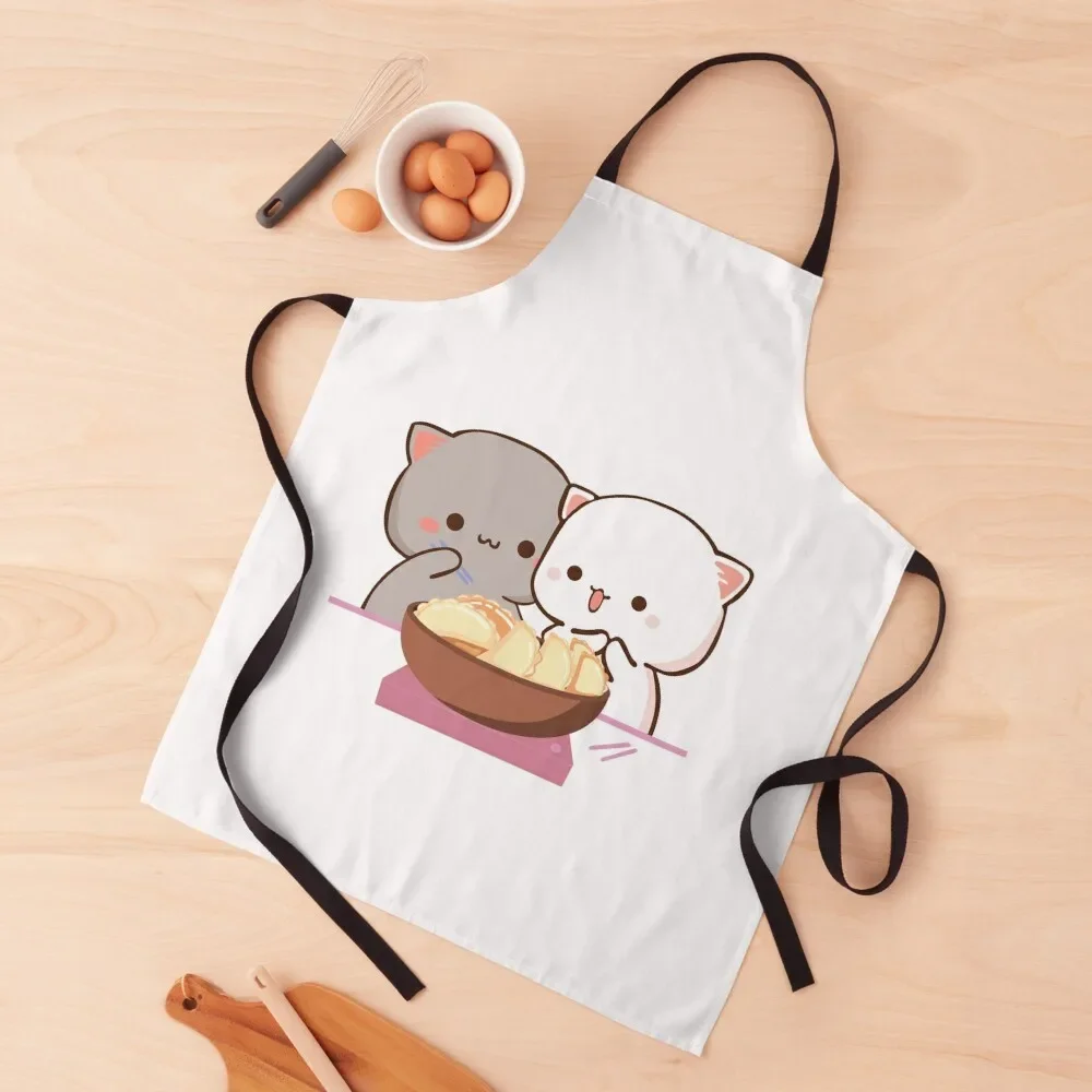 Cute Mochi Cat Apron custom women's kitchen Women Kitchen For Hairdresser Apron