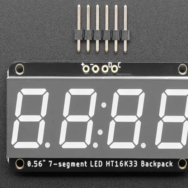 

5602 Собранный 0,56 дюйма, 4 размера, 7 с I2C Bac, желтый