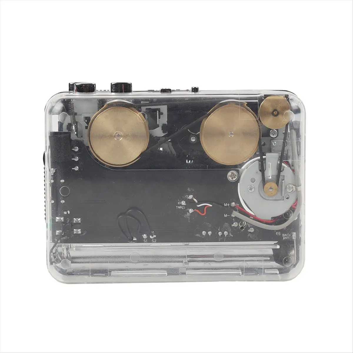 A99X TON010B Cassette Player Portable Tape Recorder to Mp3 Transparent USB Cassette Capture to MP3 Format Tape Music Player A