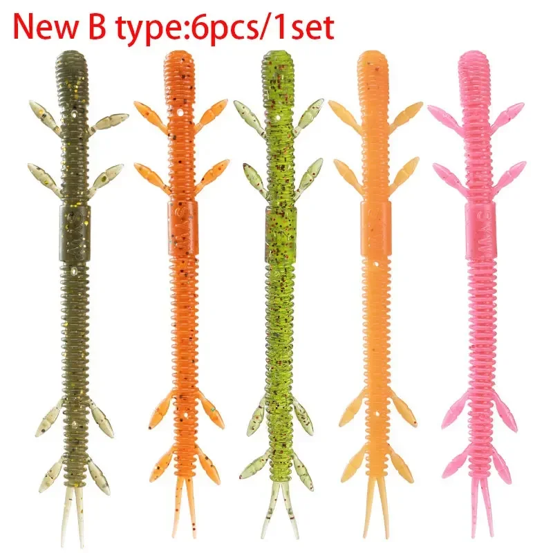 10PCS/bag Supercontinent Soft Larva Worm Fishing Lure Bionic Silicone Flit Larva Worm Bait Trolling Wobbler for Zander Pike Bass