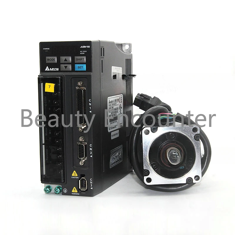 used！ECMA-C20604RS+ASD-B2-0421-B DELTA 0.4kw 3000rpm 1.27N.m ASDA-B2 AC servo motor driver kits with 3m power and encoder cable