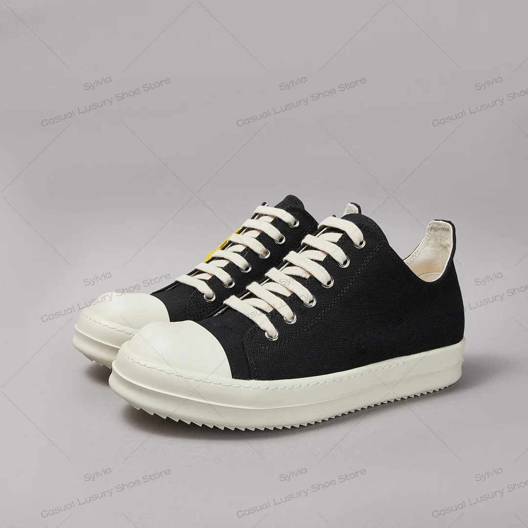 Rick Classic Designer Casual Shoe Men Owens Shoes Women Low Top Canvas Lace-Up Luxury Owens Men Sneaker Various Colors Available