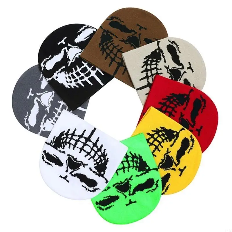 195E Skull Caps Warme Muts Dames Sporthoed Gebreide muts voor feesten en clubs