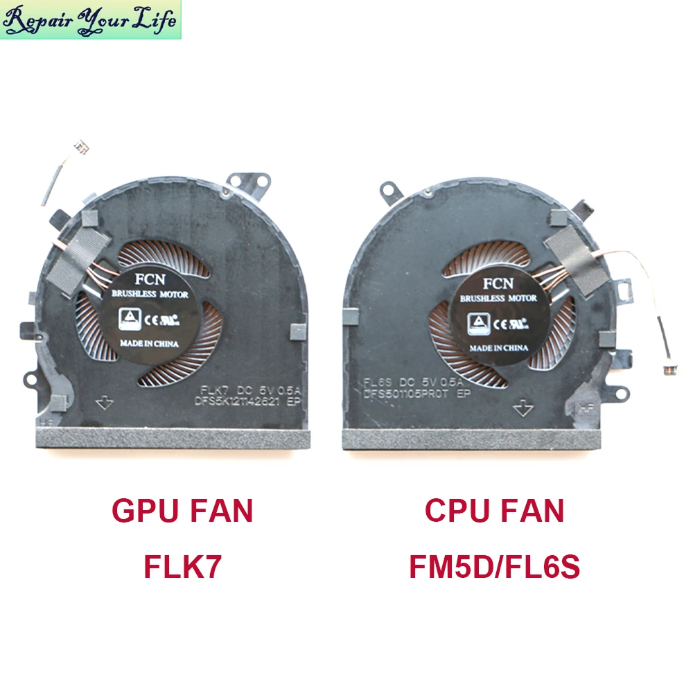 Imagem -05 - Ventiladores de Refrigeração para Cpu de Computador Gpu para Razer Blade 15 Base Rz093009 0270 Rz090328 2023 Gtx 2060 Gtx1660ti Fm5d Flk7 Dfs 501105 Pr0t