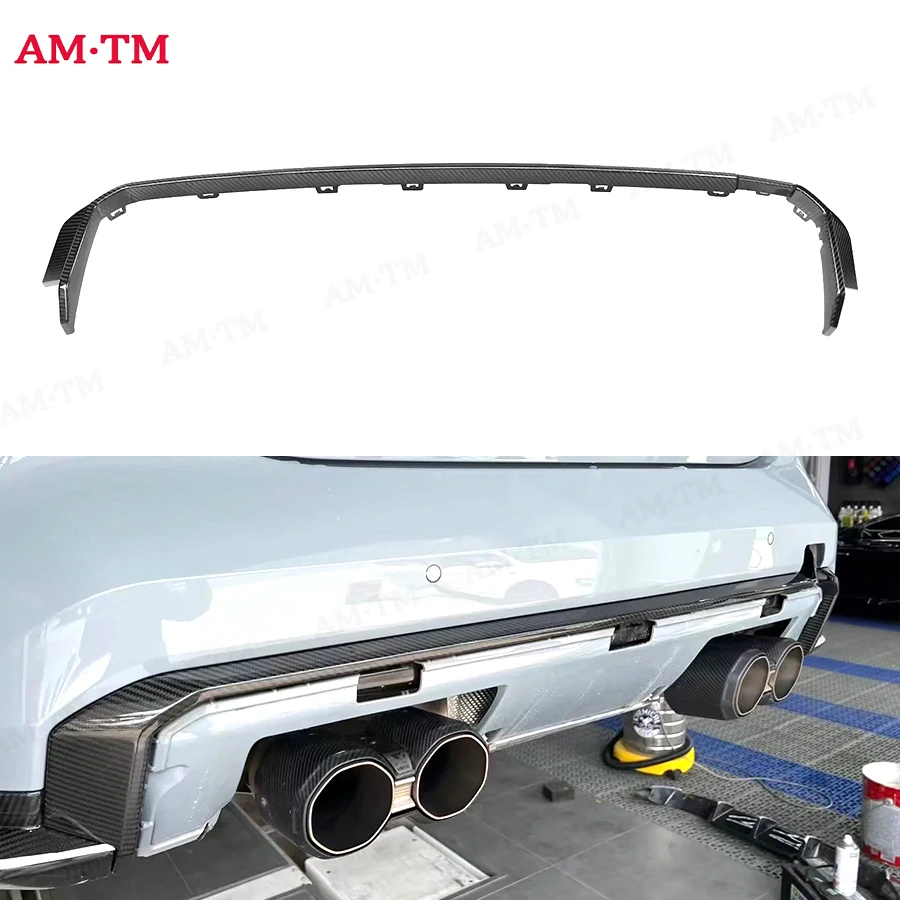 

Для BMW 3 4 серии G80 M3 G82 M4 2021-2023 сухой углеродное волокно, полоса заднего бампера, диффузор, спойлер для губ, комплект кузова