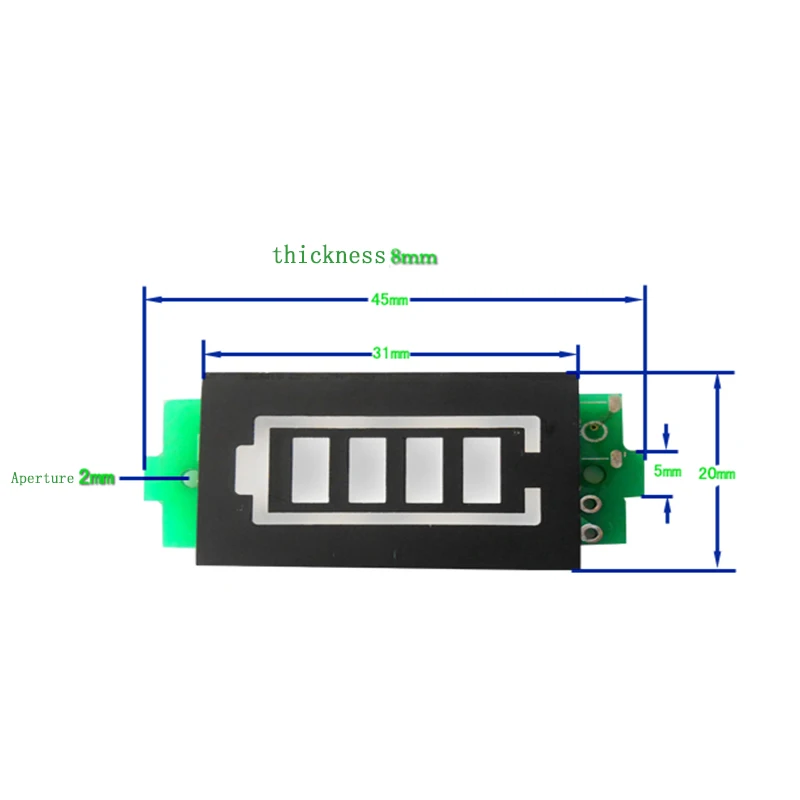 1/2/3/4/5/6/7/8S Lithium Battery Capacity Indicator Module Blue Green Display Electric Vehicle Battery Power Tester 3.7V Li-ion