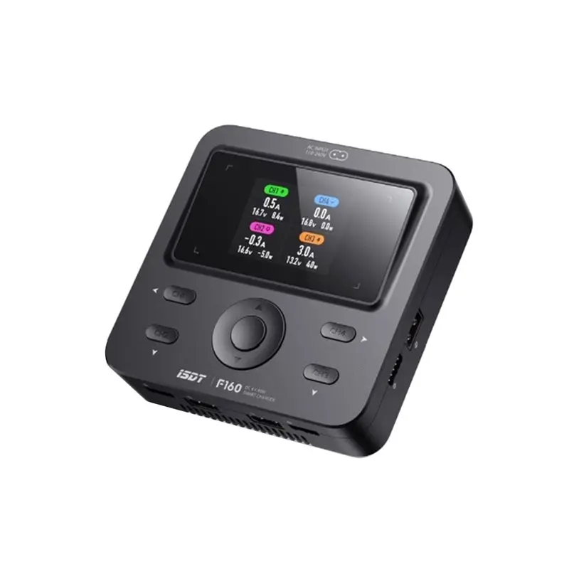 ISDT F160 AC/DC Quad Smart Supports 1-4S Life Li- Lipo Lihv Ulihv 4-12S Nicd/MH 2-7S Pb Battery Charging