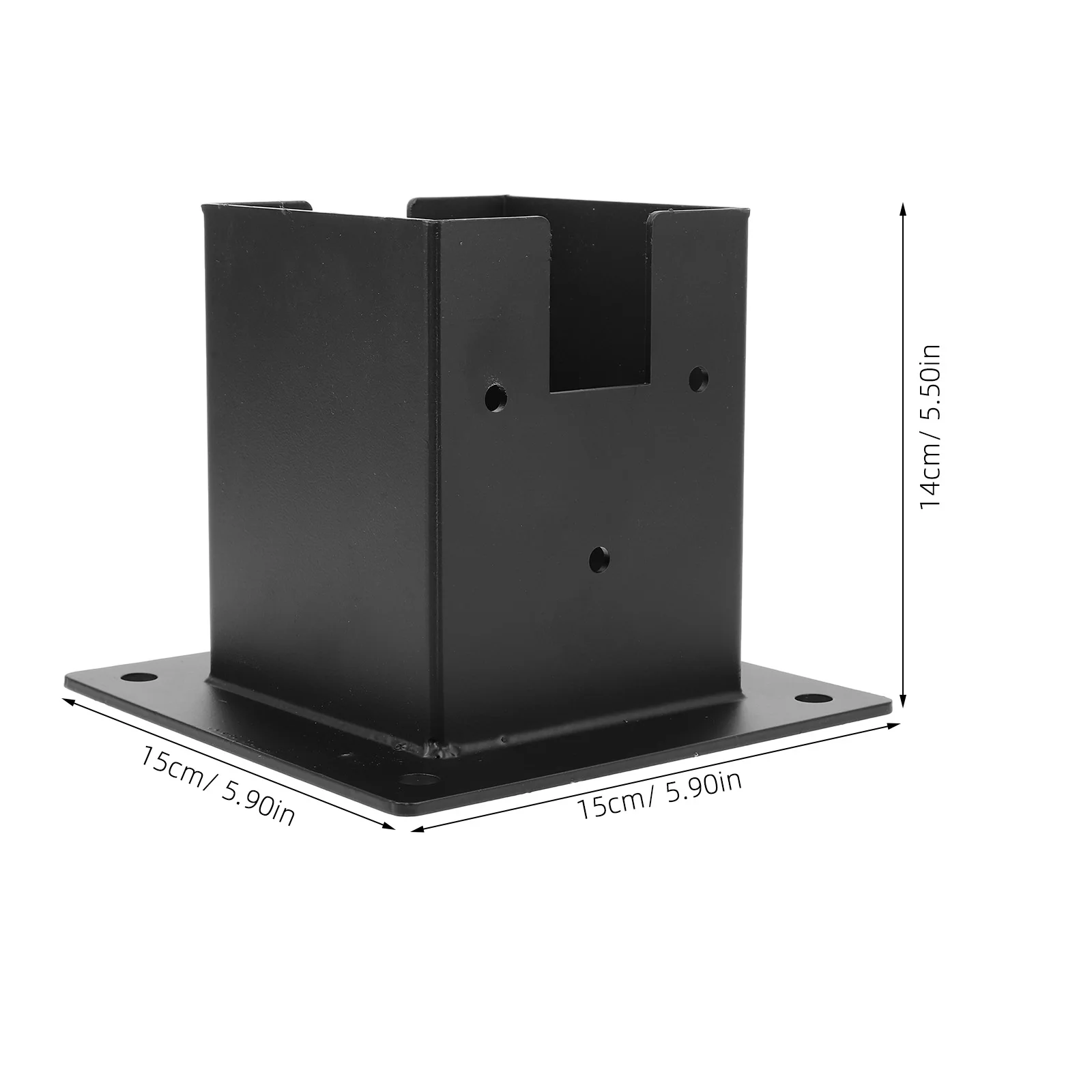

Mailbox Post Protector Deck Base Railing Square Cover Bracket Strong Durable Fence H rail Pillar Mount Easy Install