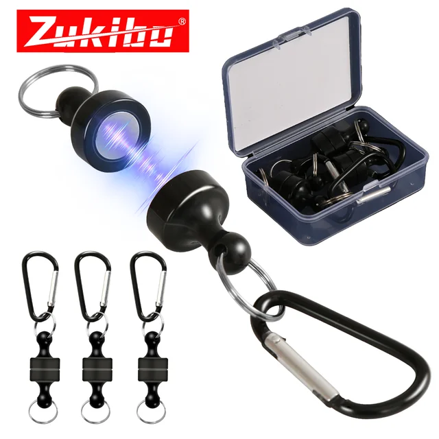 ZUKIBO wędkarska wisząca klamra magnetyczna szybka wisząca klamra metalowa silna siła magnetyczna akcesoria alpinistyczne pesca