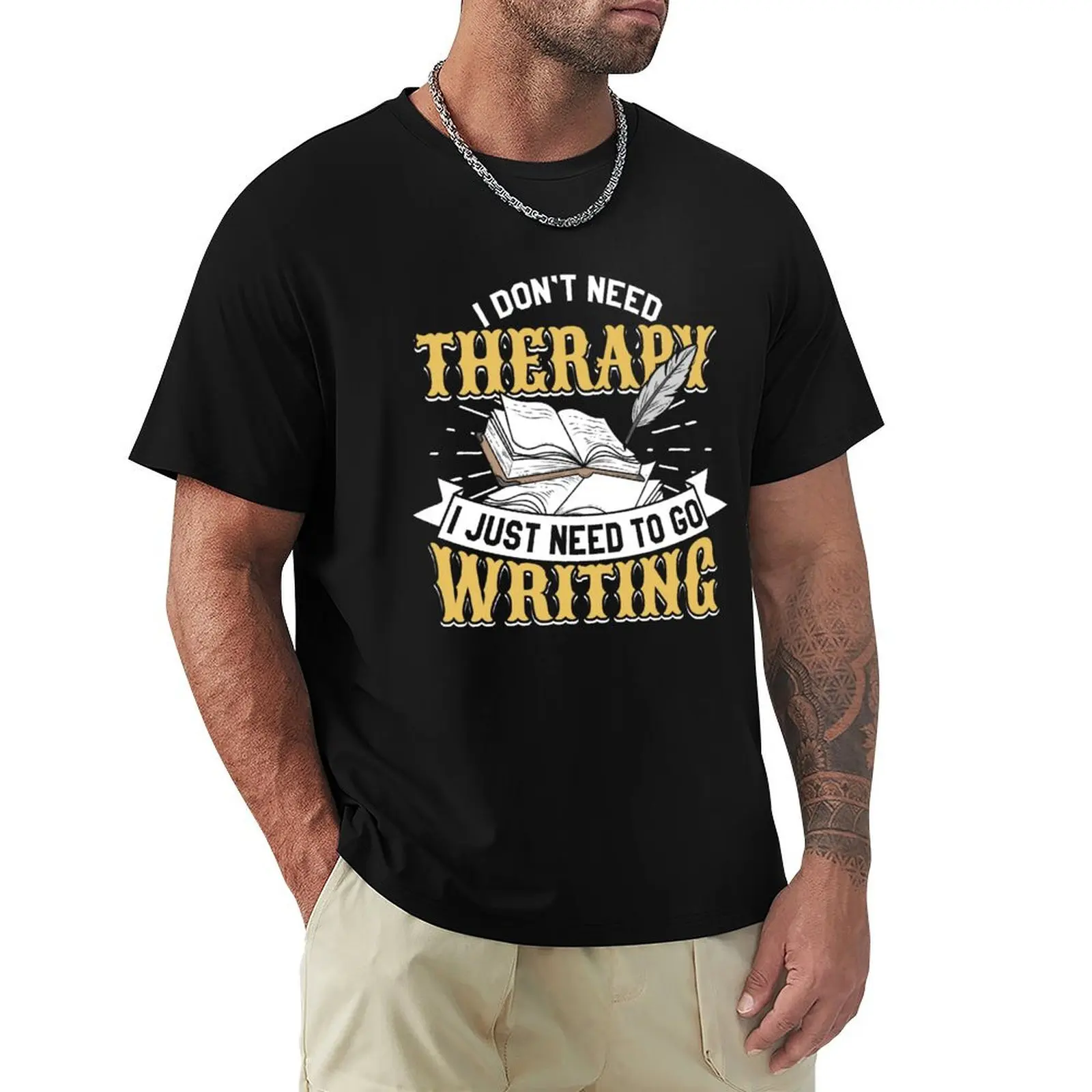 Writer therapy T-shirt tops animal prinfor boys plus sizes vintage oversized t shirts for men