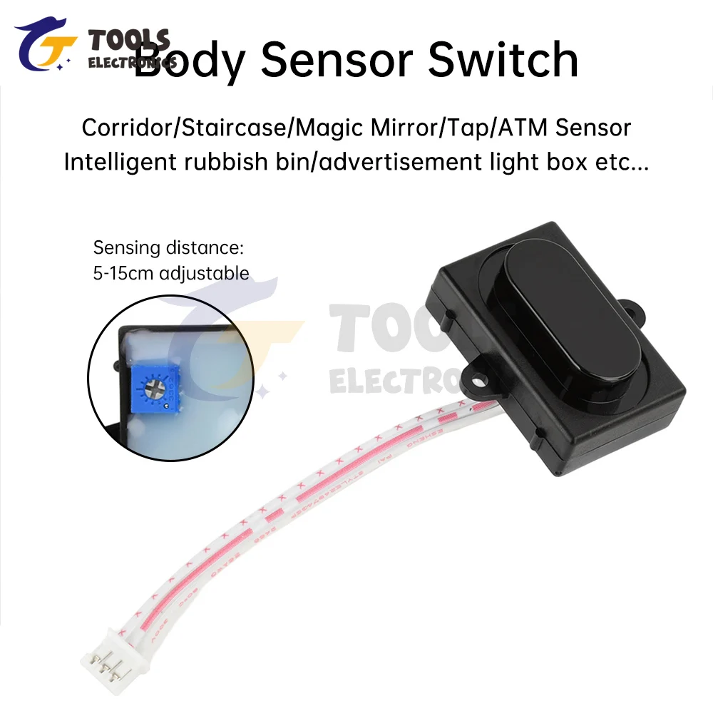 DC 5V Diffuse Reflection Sensor Infrared Proximity Switch Mirror Headlight Faucet Human Body Automatic Motion Sensor