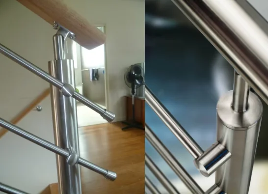 Personalizzazione Vendita diretta in fabbrica Balaustra in acciaio inossidabile Balcone Ringhiera per scale per case Corrimano per scale in ferro