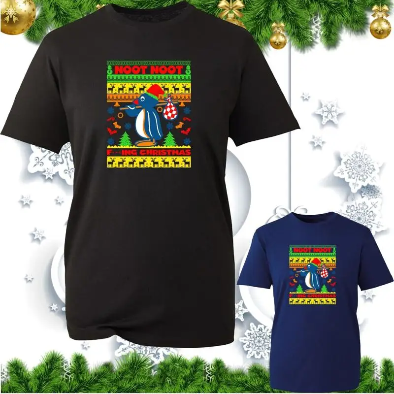 Pinguin Noot F König Weihnachten T-Shirt Santa Cartoon Weihnachtsgeschenk