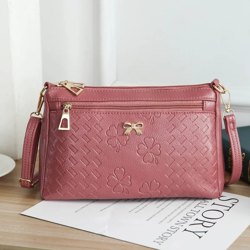 R016 Women Single Shoulder Crossbody Soft PU Leather Ladies Shoulder Messenger Cell Sac Designer Multi-layer Mini Wallet Purse