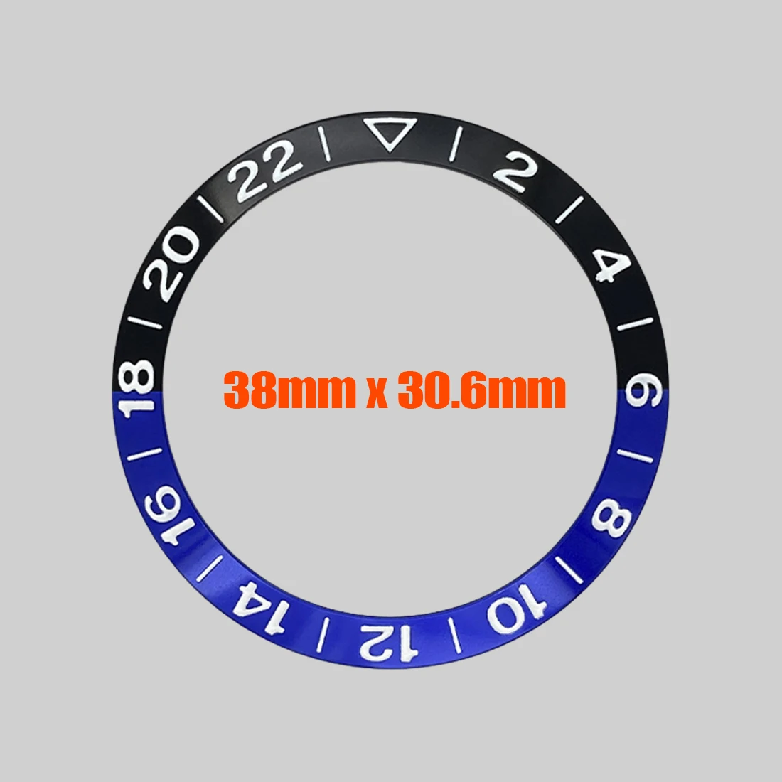 38x30.6mm Gebogen Metalen Horloge Bezel Insert 24-uurs Schalen Bezel Ring Fit voor SUB GMT SKX007 SRPD Horlogekast Bezel Insert