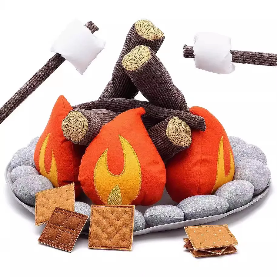 Simulation Kitchen Pretend Camping Toy Set Safety Campfire Toy Suitable for Boys and Girls Preschool Camping Housekeeping Toys