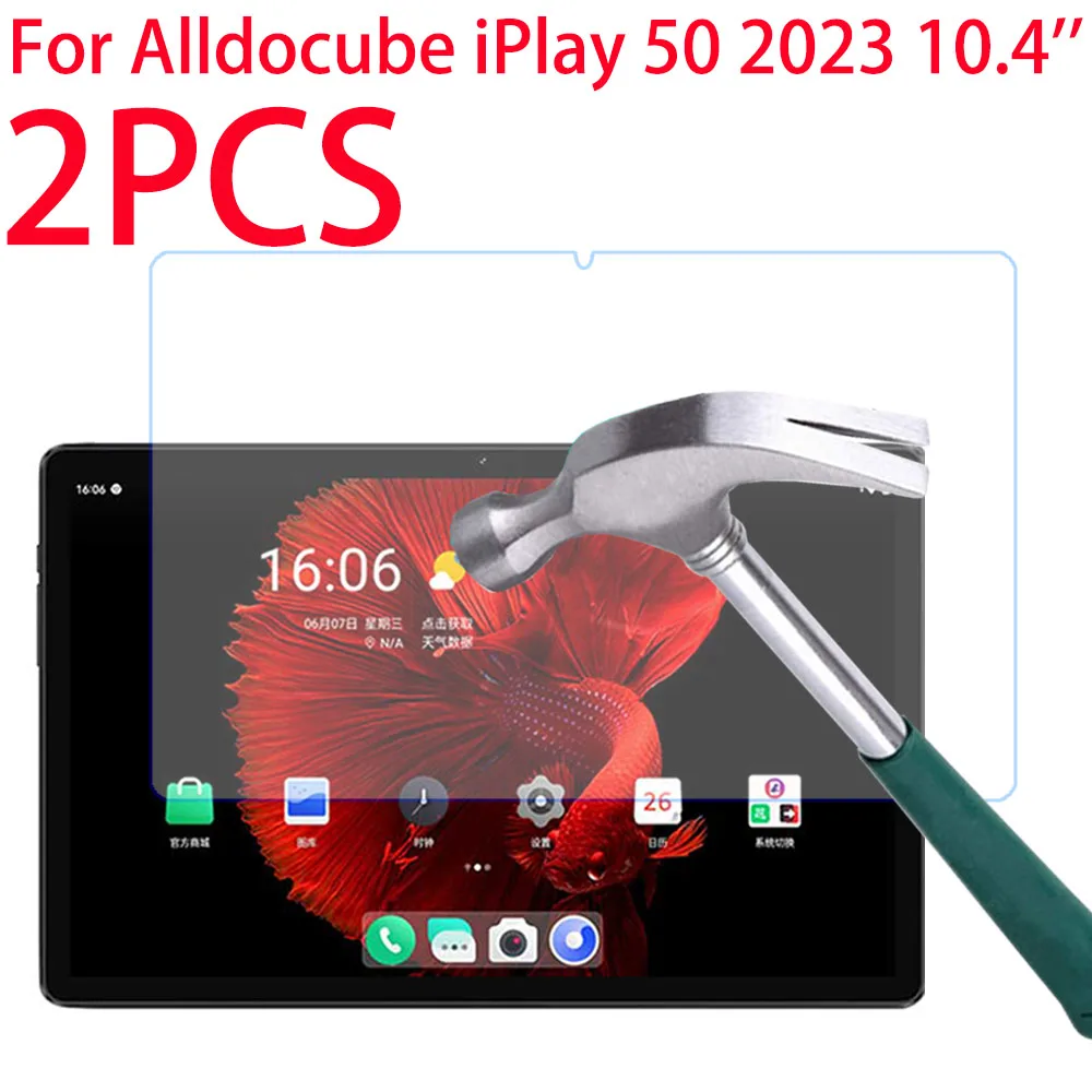 2 Packs Tempered Glass For Alldocube iPlay 50 2023 10.4 inch Protective Film For iPlay 50 2023 10.4'' Tablet Screen Protectors