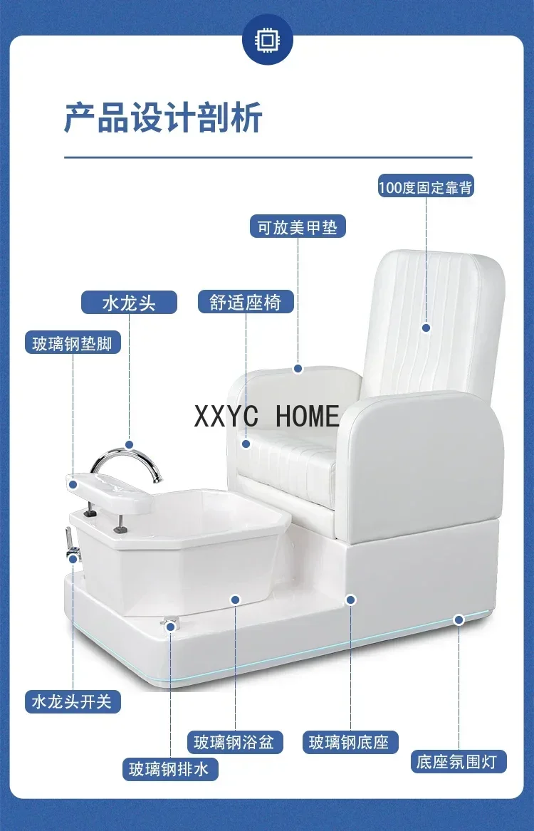 

Moderne Manicure Stoel Multi-Functionele Nagel Bad Voet Bank Voetbad Massage Spa Stoel Wenkbrauw Tattoo Beauty