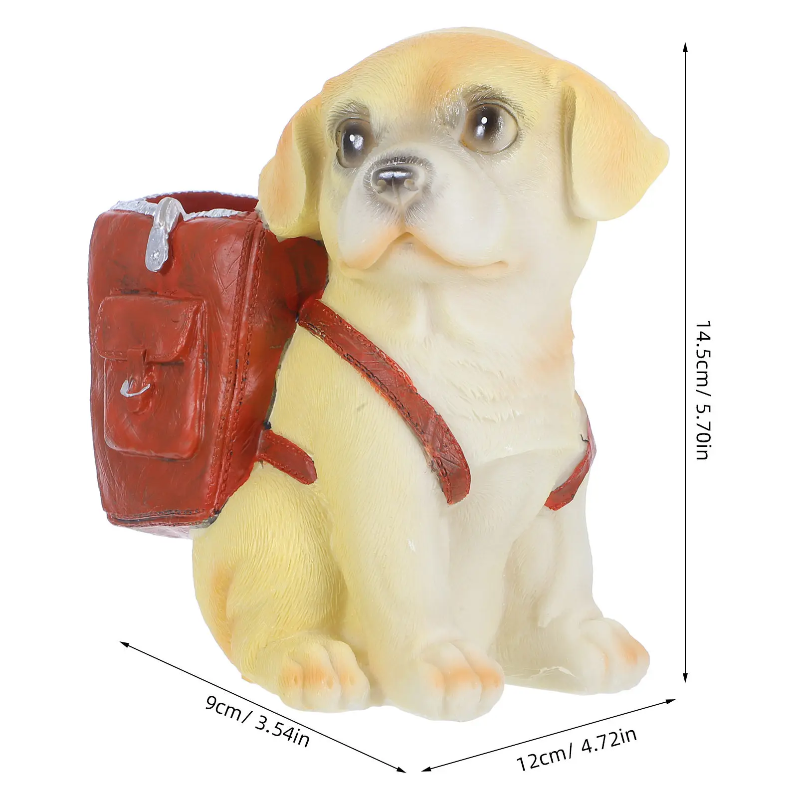 Dog Pen Holder Resin Animal Desktop Organizer Cute Puppy Pencil Cup Office Home Desk Decoration Animal Pen Holders for Desk
