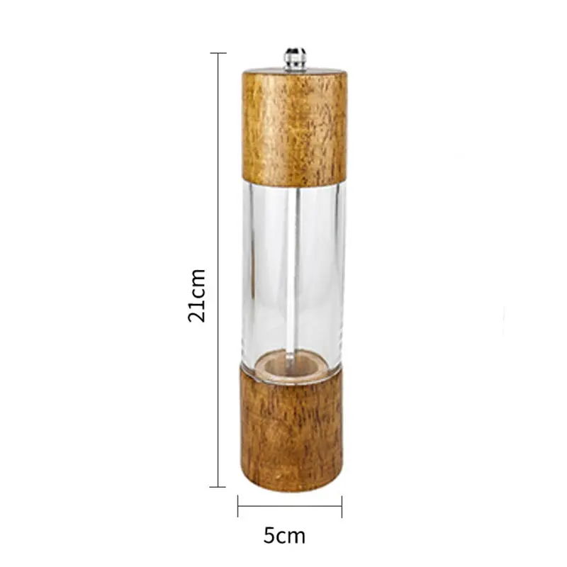Acrylic Pepper Grinder,Manually Ground Pepper Spice Shaker,Sea Salt Dispenser, Pepper Mill,Black Pepper Granule Grinding Bottle