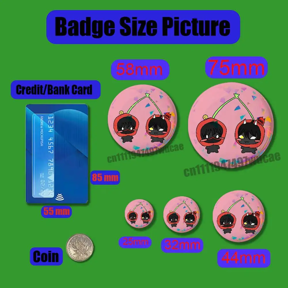 For Thatmob Twixxel Badge Cover Custom Pin Insignia Emblem Round 32mm Button Hats Laser
