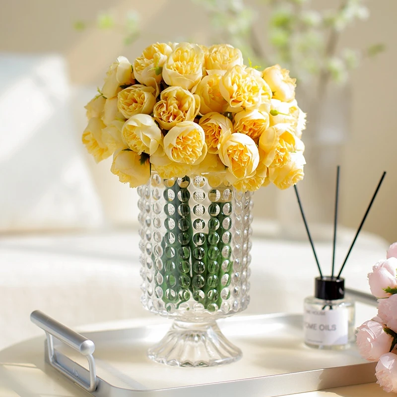 

Peony simulated flowers, table bouquets, roses, plastic artificial flowers, living room, bedroom, decorative flower decorations