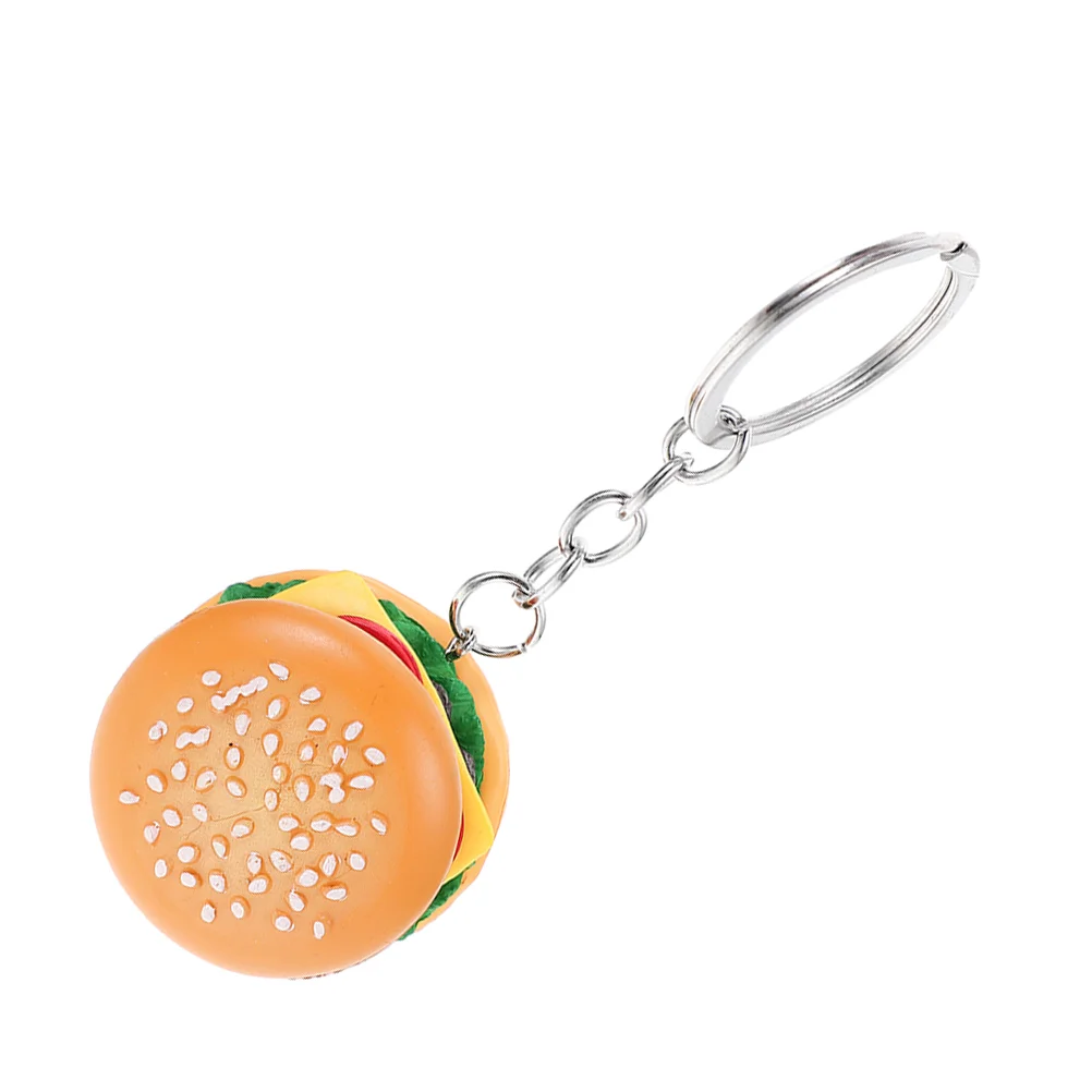 Burger Key Chain Pendant Simulation Fast Food Burger Key Ring Hamburger Key Ring Pendant hamburger Keychains