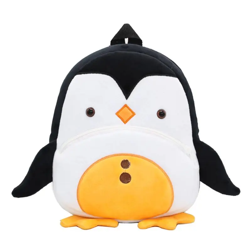 3D Plush Cartoon Backpack Penguin Anti-lost Bag Baby Girls Boy Birthday Gift