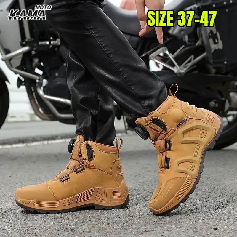CC Motorcycle Riding Boots Men Motorbike Shoes Breathable Anti-slip Anti-fall XRD Ankle Protection Motocross Short Boots