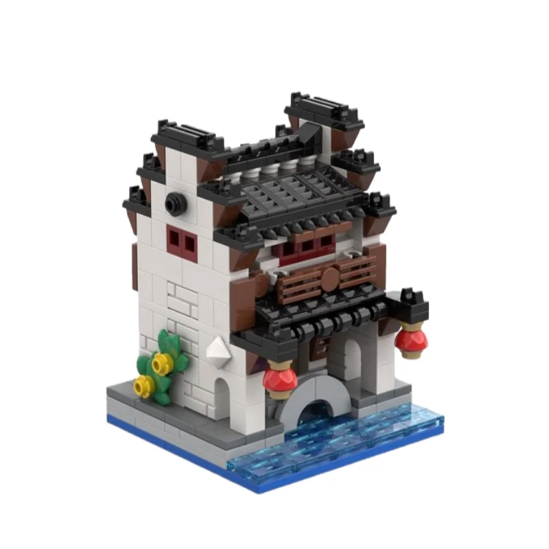 Modello creativo di cabina modulare MOC - set di giocattoli per blocchi di piccole particelle con 340 pezzi - adatto a tutti gli appassionati da asse