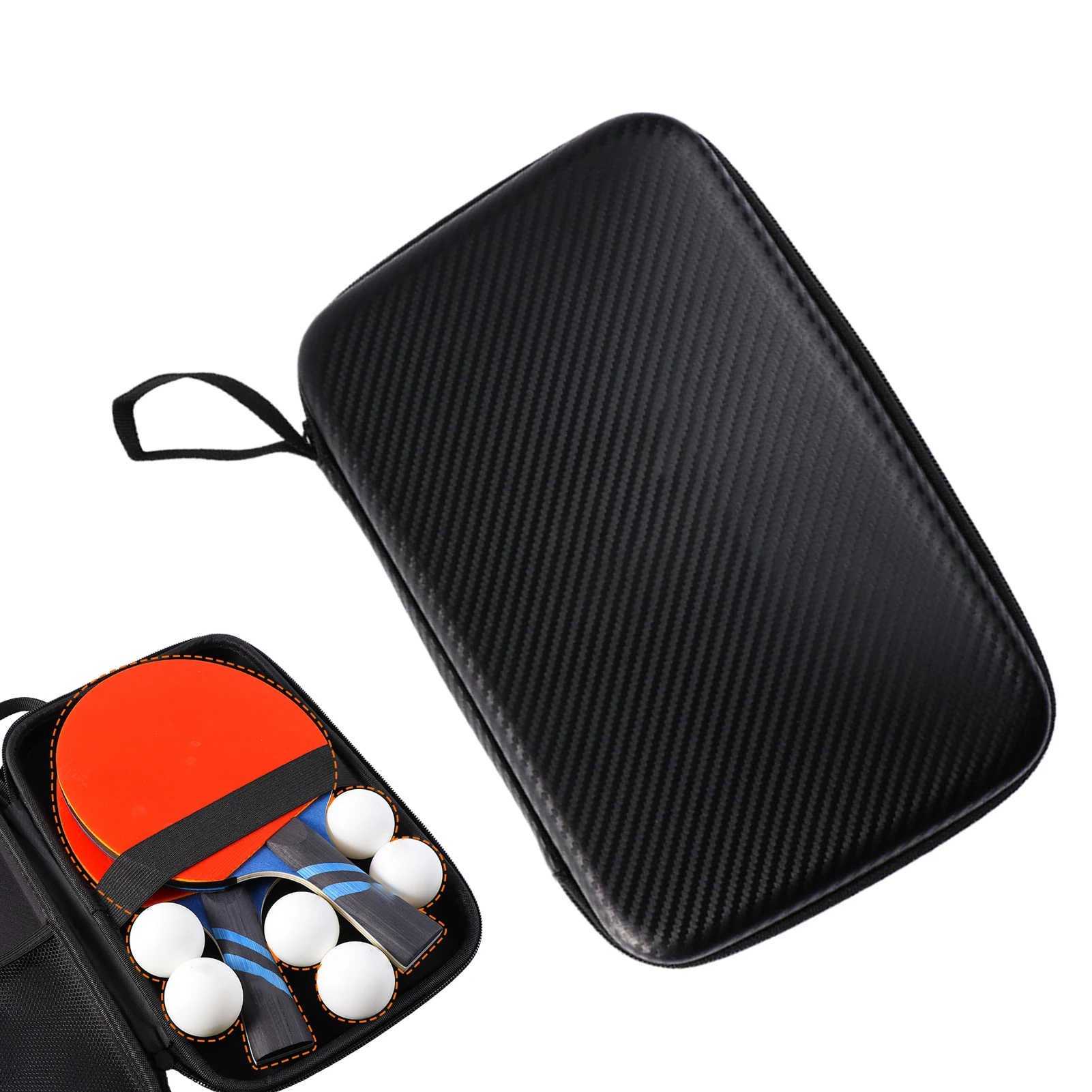 Table Tennis Racket Bag EVA Square Shaped Ping Pong Box Case Waterproof Professional Portable Sports Racket Bag
