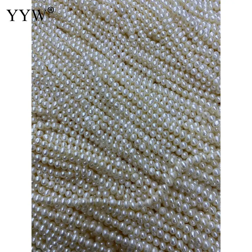 Grade AAA High-Quality Pearl Beads 100% Natural Freshwater Pearl White Round 4-5mm Bead Jewelry Making Diy Necklace Earring Bead