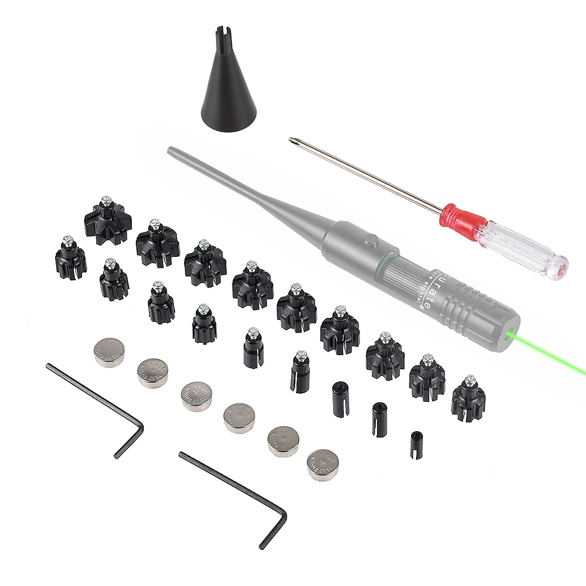Tactical Rifle Red Laser Bore Sighter Collimator Kit With Box Carry Laser Sight 177 To .64 12GA Caliber Shotgun Boresighter