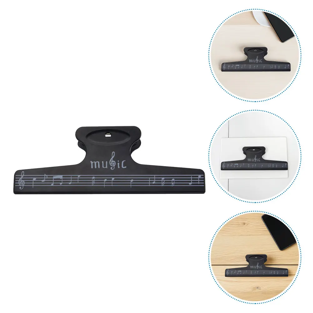 5 шт., зажим для нот, зажим для книги, держатель для страниц, дизайн нот, портативный АБС-пластик, заметки для документов, черный цвет