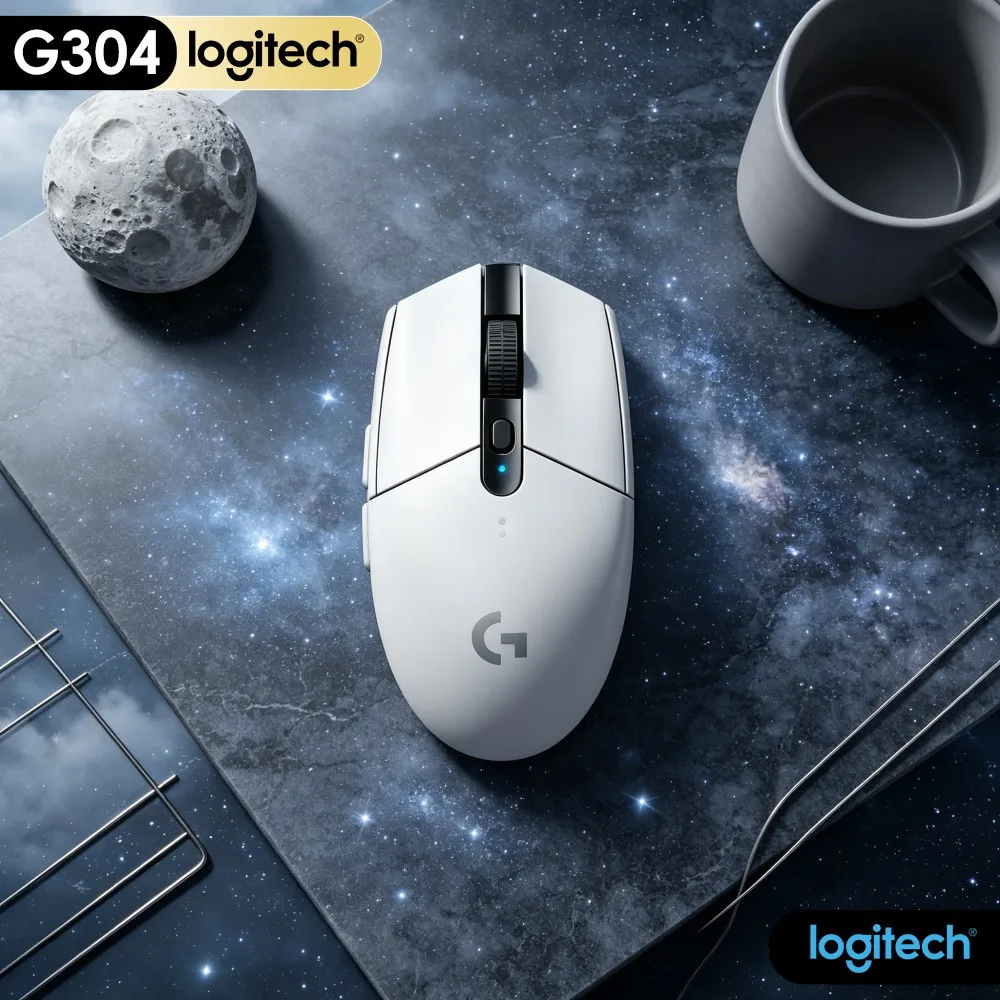 Logitech G304 LIGHTSPEED Wireless Gaming Mouse Low Power Consumption Prolong Working Hours Under Normal Daily Usage