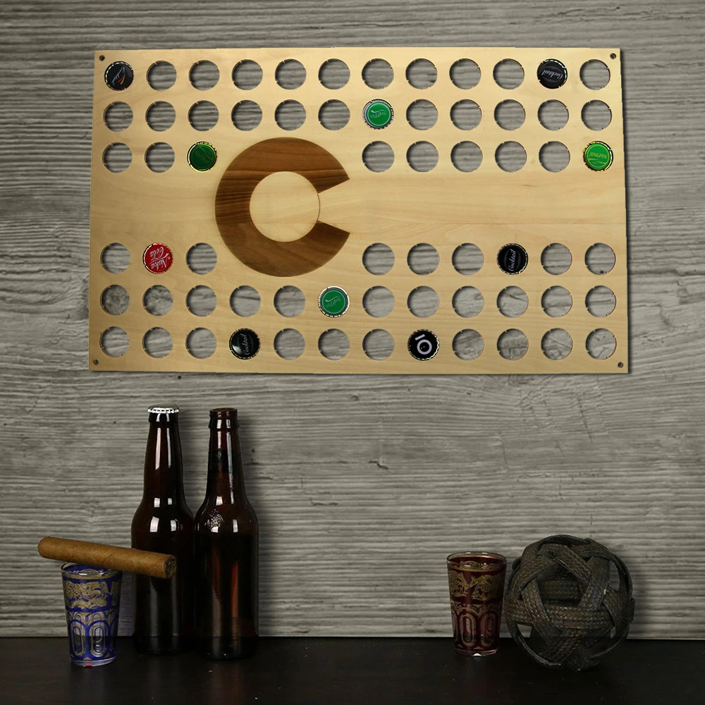 Colorado Beer Cap Map Home Bar Craft Beer Drink Up Beer Cap Trap Hanger Pubs Man Caves Groomsman Gifts All States Available