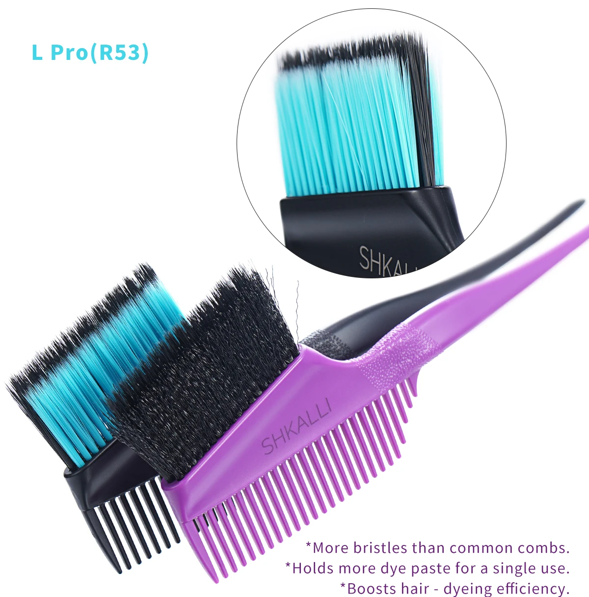 Professioneller Haarfarbkamm und Bürste für den Salon und den Heimgebrauch | Ergonomisches Kammbürsten-Hybrid-Design | Bleichmittel, Highlights, Up Tools – Detail 15