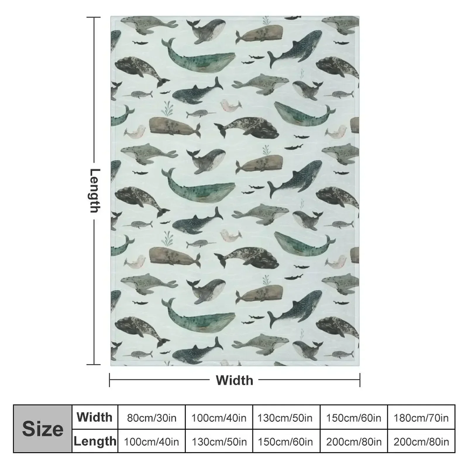 Tattooed Whales Throw Blanket Bed linens wednesday Polar Summer Bed Fashionable for sofa Blankets