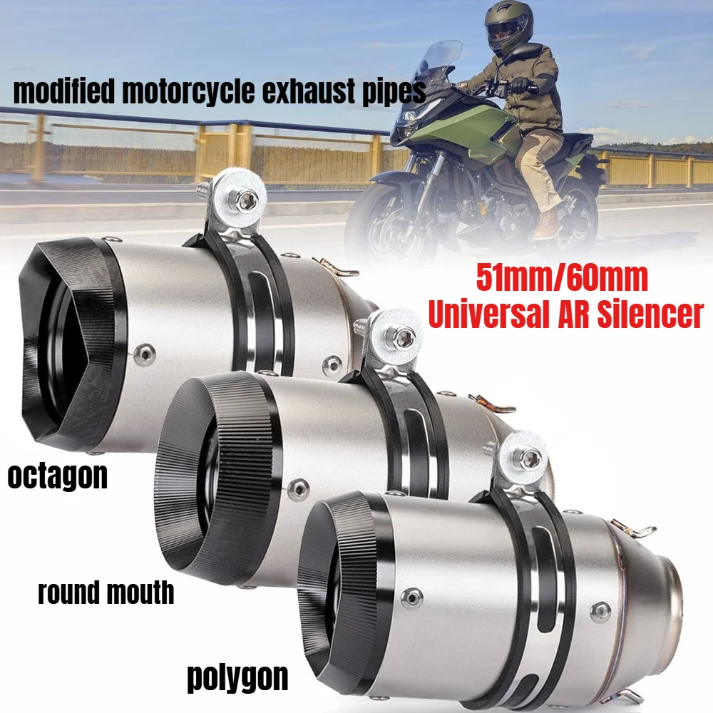 

Универсальный глушитель выхлопа мотоцикла из нержавеющей стали 51 мм/60 мм для Benelli S1000RR Z900 Tmax 530 R6 FZ6