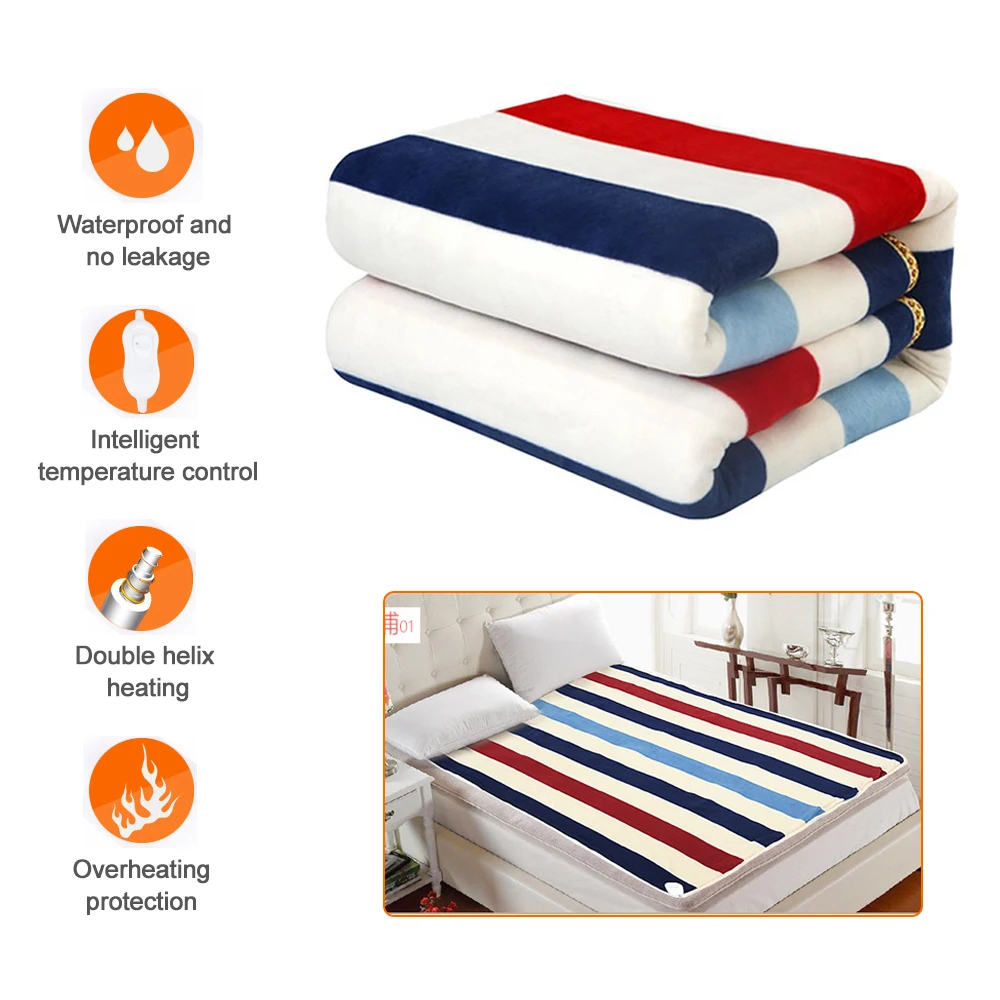 

Blanket Heated 220V Electric Mattress Thicken Thermostat Electric Blankets Security Electric Heating Blanket Warm Heated Plaid