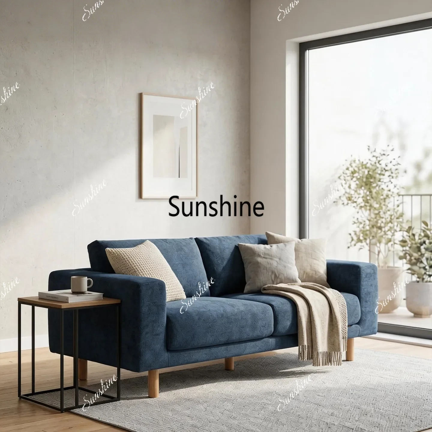 Modern minimalist fabric sofa, fully detachable washroom sofa for small living room unitsTJ