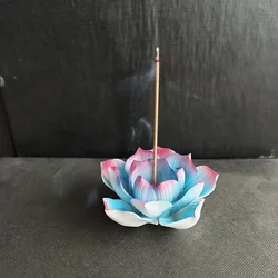 Y White Lotus Incense Burner Ceramic Handmade Stick Incense Holder Sandalwood Incense Base Buddhist Supplies Home Decoration