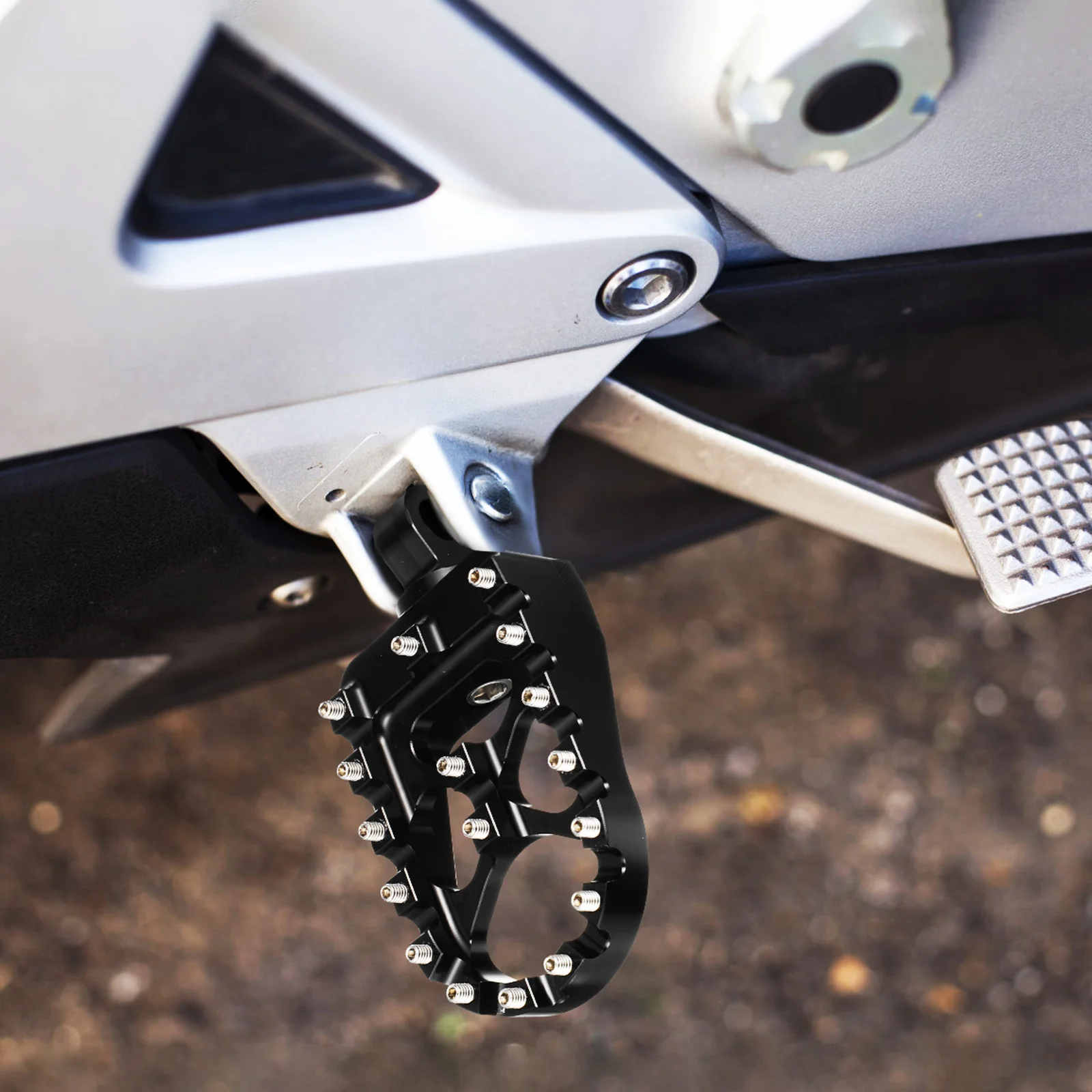 

1Pair Aluminium Alloy Motorcycle Foot Pegs Dirt Bike Footrests Motor Pedals Foot Peg Replacement Accessories Dirt Bike Pegs