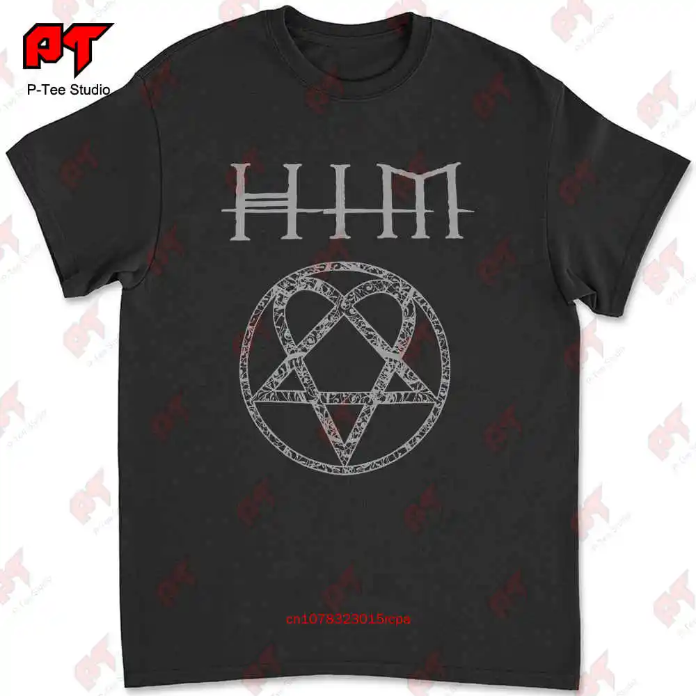 Him Ornate Heartagram T-shirt 4D7Y