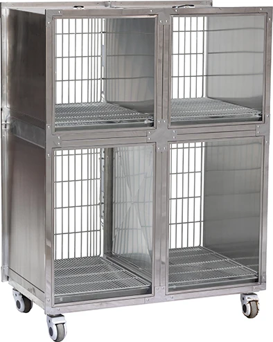 2025 new made stainless steel animal cages Veterinary Stainless Steel Pet Display Cage