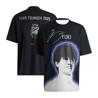 2025 Hugo Yuki Tsunoda Tour Shirt New Arrival Mens Racing Car T-Shirt Short Sleeve Tee Training Uniform Breathable Racing Tops