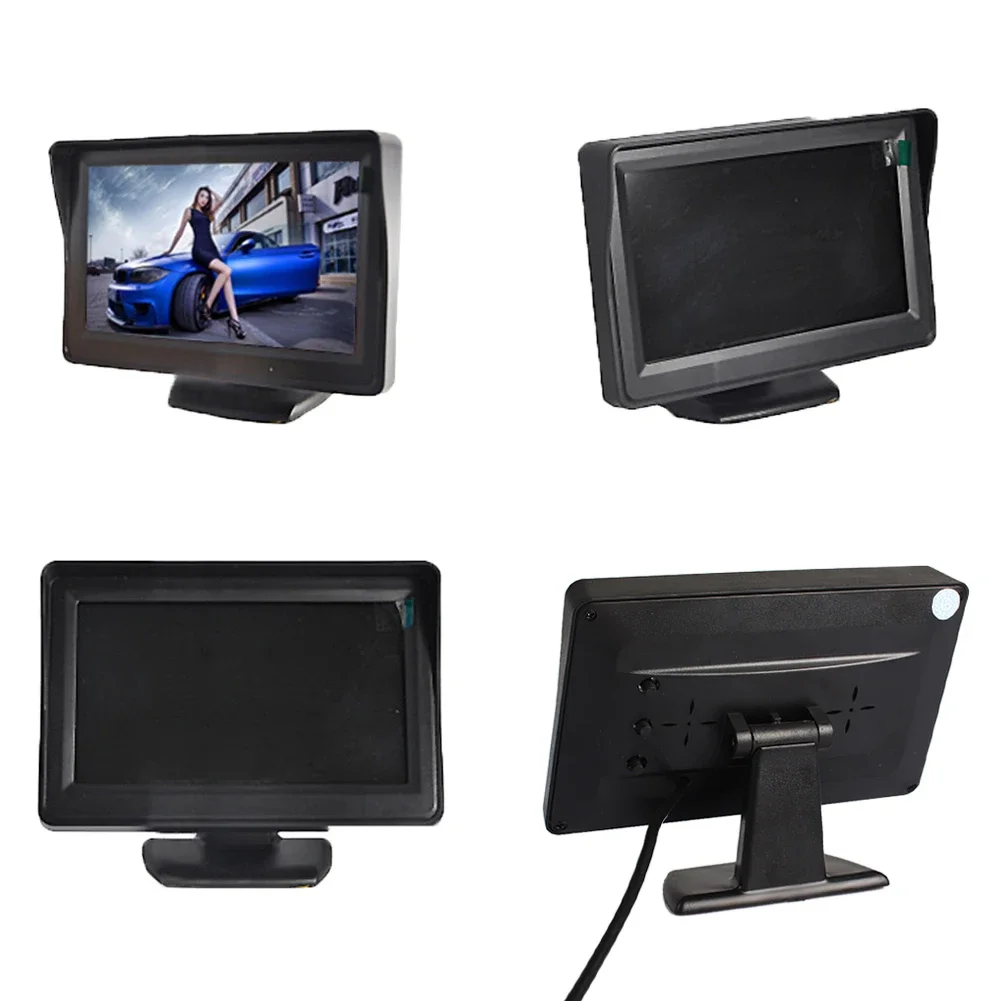 4.3 Inch Car Backup Reverse Camera System TFT LCD Monitor with Night Vision for Rear View Safety Driving Assistance