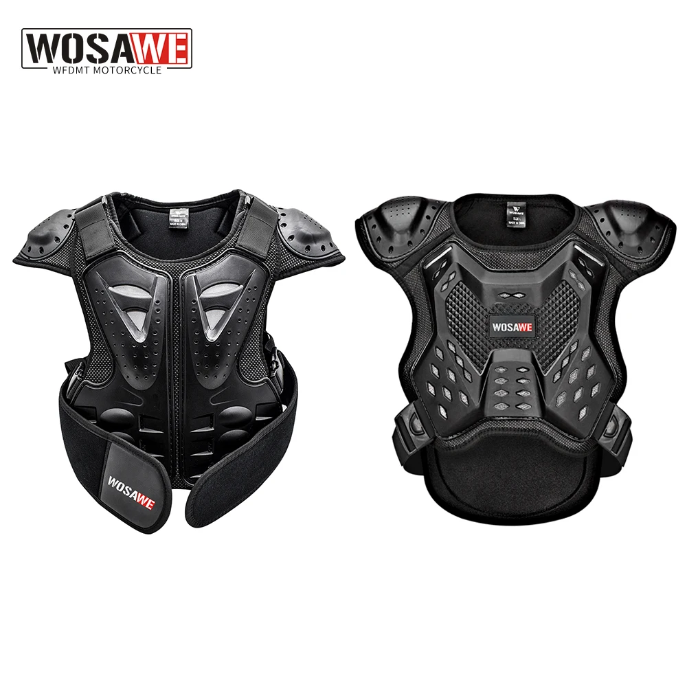 

WOSAWE Kids Motocross Waistcoat Motorcycle Racing Chest Back Shoulder Body Armor Children Protective Gear Skateboard Jacket