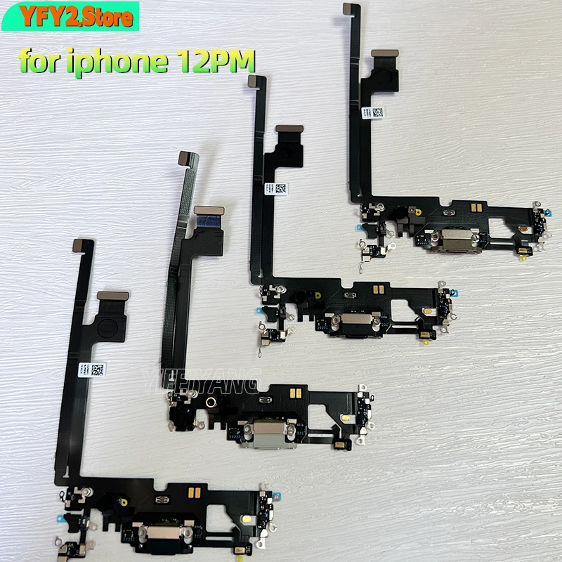 Original Bottom Charger Charging Plug Port Dock USB Connector With Micro Mic Flex Cable For iPhone 12 pro max 12pm